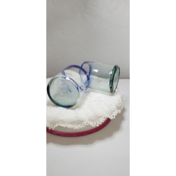 Hand Blown Mexican Glass Pitcher and 5 matching Glasses ~Merrari~ - Picture 13 of 14
